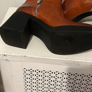 Zara Orange Boots Size 38